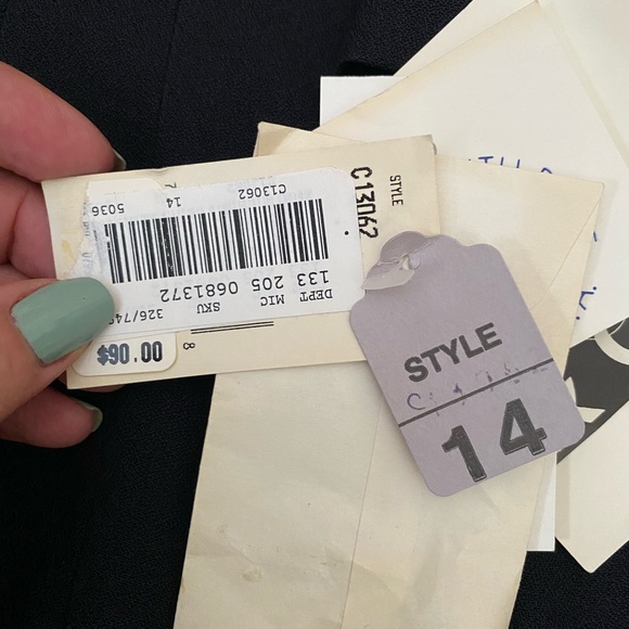 R.J. & Co satin leopard print on collar and buttons Women’s Blazer 14, black - Picture 2 of 15